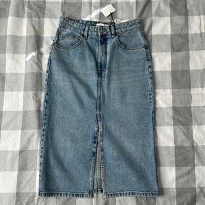 Zara pencil denim skirt